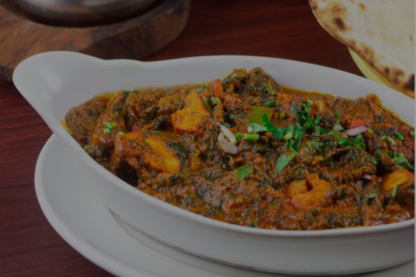 Saag curry served at The Island